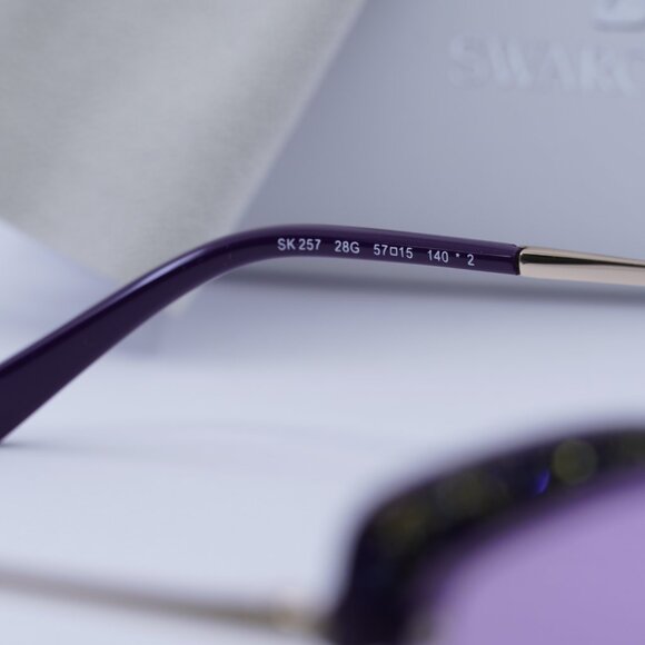 Swarovski SK0257 28G Cat Eye Sunglasses - Gold/Violet/Purple - Lowest Price! main image 5